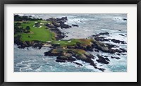 Golf course on an island, Pebble Beach Golf Links, Pebble Beach, Monterey County, California, USA Fine Art Print