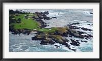 Golf course on an island, Pebble Beach Golf Links, Pebble Beach, Monterey County, California, USA Framed Print