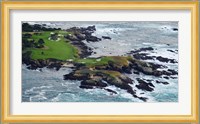 Golf course on an island, Pebble Beach Golf Links, Pebble Beach, Monterey County, California, USA Fine Art Print