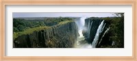 Looking down the Victoria Falls Gorge from the Zambian side, Zambia Fine Art Print