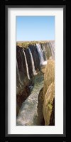 Water falling through rocks in a river, Victoria Falls, Zimbabwe Fine Art Print
