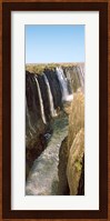 Water falling through rocks in a river, Victoria Falls, Zimbabwe Fine Art Print