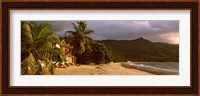 Hotel apartments on Beau Vallon beach, Mahe Island, Seychelles Fine Art Print