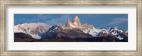Snowcapped mountains, Mt Fitzroy, Cerro Torre, Argentine Glaciers National Park, Patagonia, Argentina Fine Art Print