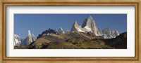 Low angle view of mountains, Mt Fitzroy, Cerro Torre, Argentine Glaciers National Park, Patagonia, Argentina Fine Art Print
