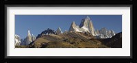 Low angle view of mountains, Mt Fitzroy, Cerro Torre, Argentine Glaciers National Park, Patagonia, Argentina Fine Art Print