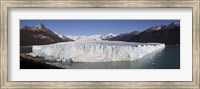 Glaciers with mountain range in the background, Moreno Glacier, Argentine Glaciers National Park, Patagonia, Argentina Fine Art Print