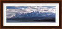 Snow covered mountain range, Torres Del Paine, Torres Del Paine National Park, Chile Fine Art Print