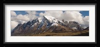Clouds over snowcapped mountains, Towers of Paine, Mt Almirante Nieto, Torres Del Paine National Park, Chile Fine Art Print