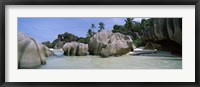 Granite rocks at the coast, Anse Source d'Argent, La Digue Island, Seychelles Fine Art Print