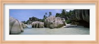 Granite rocks at the coast, Anse Source d'Argent, La Digue Island, Seychelles Fine Art Print