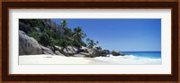 Rock formations on the coast, Anse Marron, La Digue Island, Seychelles Fine Art Print
