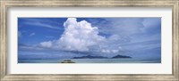 View from Anse source d'Argent towards Praslin Island, La Digue Island, Seychelles Fine Art Print