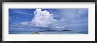 View from Anse source d'Argent towards Praslin Island, La Digue Island, Seychelles Fine Art Print
