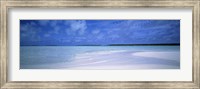 Motus and Lagoon viewed from a sandbar, Aitutaki, Cook Islands Fine Art Print