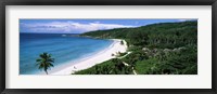 High angle view of Grand Anse Beach, La Digue Island, Seychelles Fine Art Print
