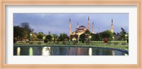 Blue Mosque Lit Up at Dusk, Istanbul, Turkey Fine Art Print