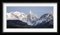 Snowcapped mountain range, Mt Fitzroy, Argentine Glaciers National Park, Santa Cruz Province, Patagonia, Argentina Fine Art Print