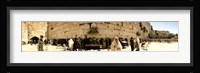 People praying in front of the Wailing Wall, Jerusalem, Israel Fine Art Print