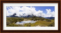 Clouds over mountains, Key Summit, Fiordland National Park, South Island, New Zealand Fine Art Print