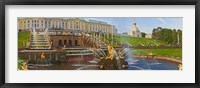 Grand Cascade fountain in front of the Peterhof Grand Palace, Petrodvorets, St. Petersburg, Russia Fine Art Print