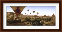 Hot air balloons, Cappadocia, Central Anatolia Region, Turkey Fine Art Print