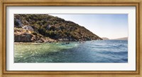 People kayaking in the Mediterranean sea, Sunken City, Kekova, Antalya Province, Turkey Fine Art Print