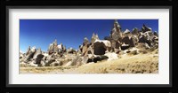 Landscape with the caves and Fairy Chimneys, Cappadocia, Central Anatolia Region, Turkey Fine Art Print