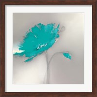 Aqua Platinum Petals I Fine Art Print