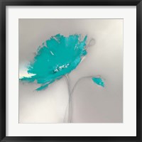 Aqua Platinum Petals I Fine Art Print