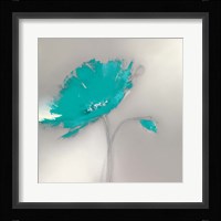 Aqua Platinum Petals I Fine Art Print