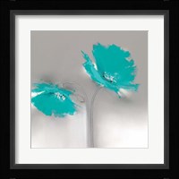 Aqua Platinum Petals II Fine Art Print