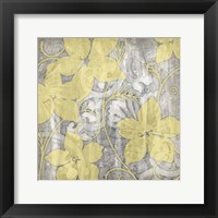 Yellow & Gray I Framed Print