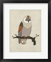 Chevron Owl I Framed Print