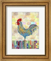 Rooster on a Fence II Fine Art Print