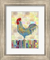 Rooster on a Fence II Fine Art Print
