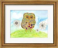 Owl & Flowers Fine Art Print