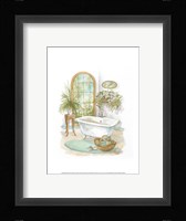 Watercolor Bath in Spa II Framed Print