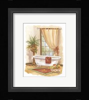 Watercolor Bath in Spice II Framed Print