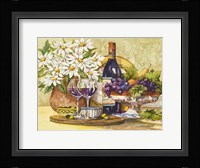 Wine & Daisies Framed Print