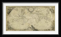 Non-Embellished World Discoveries Map Fine Art Print