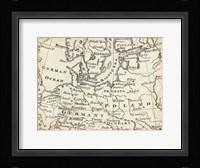 Map of Europe Grid V Fine Art Print
