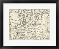Map of Europe Grid V Fine Art Print