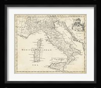 Map of Italy Fine Art Print