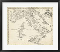 Map of Italy Fine Art Print