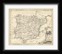 Map of Spain Fine Art Print