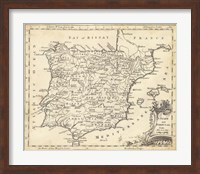 Map of Spain Fine Art Print
