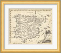 Map of Spain Fine Art Print