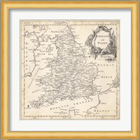 Map of England & Wales Fine Art Print