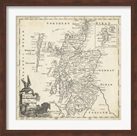 Map of Scotland Fine Art Print